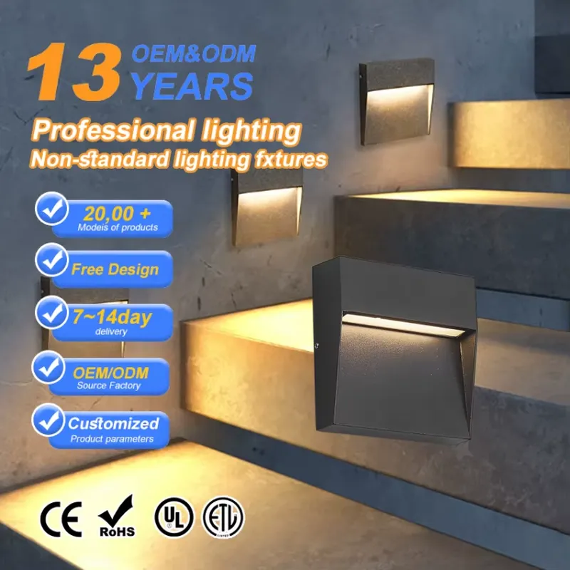 Outdoor Lighting For Steps - Ультратонкий уличный светодиодный светильник для ступеней